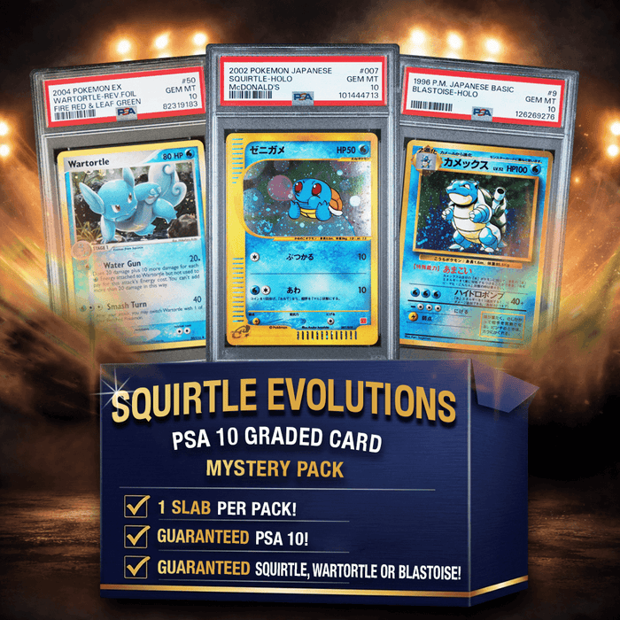 Squirtle/Wartortle/Blastoise Evolutions PSA 10 Graded Pokémon Card Mystery Pack
