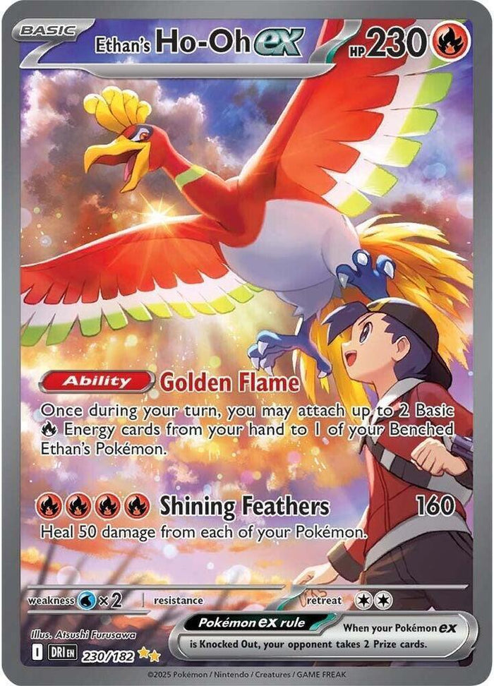 Ethan's Ho-Oh ex (230/182) — Scarlet & Violet: Destined Rivals