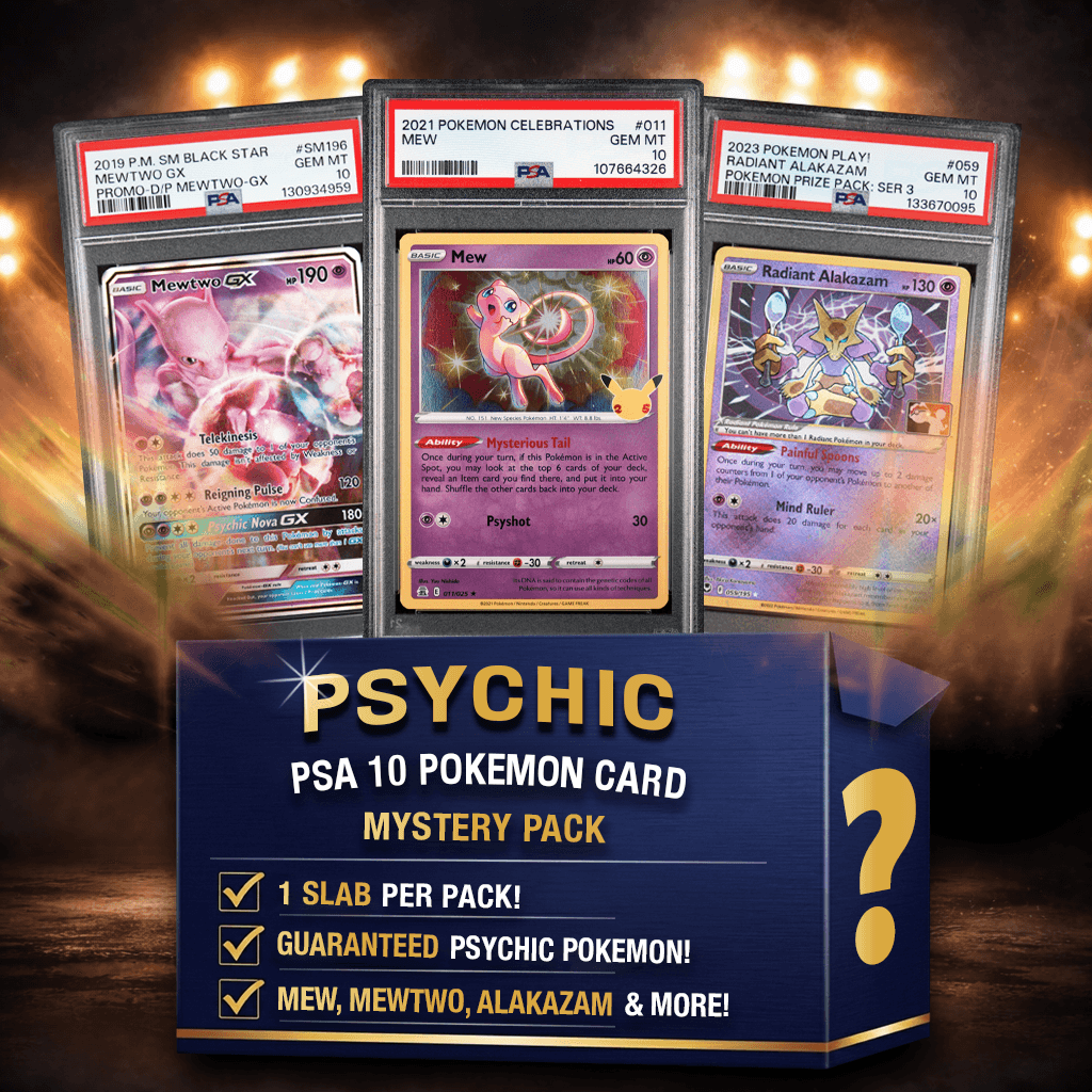 Psychic Energy Type Pokémon PSA 10 Graded Card Mystery Pack
