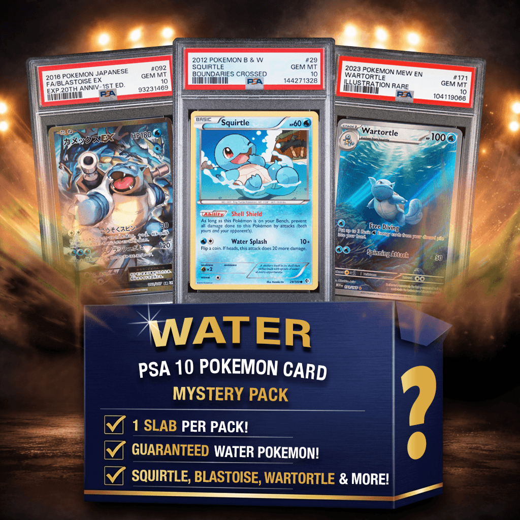 Water Energy Type Pokémon PSA 10 Graded Card Mystery Pack