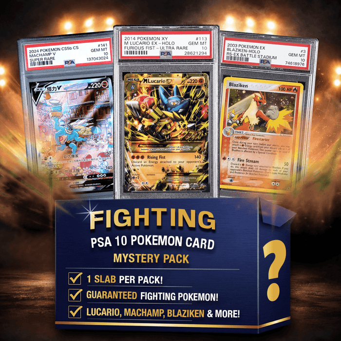 Fighting Energy Type Pokémon PSA 10 Graded Card Mystery Pack