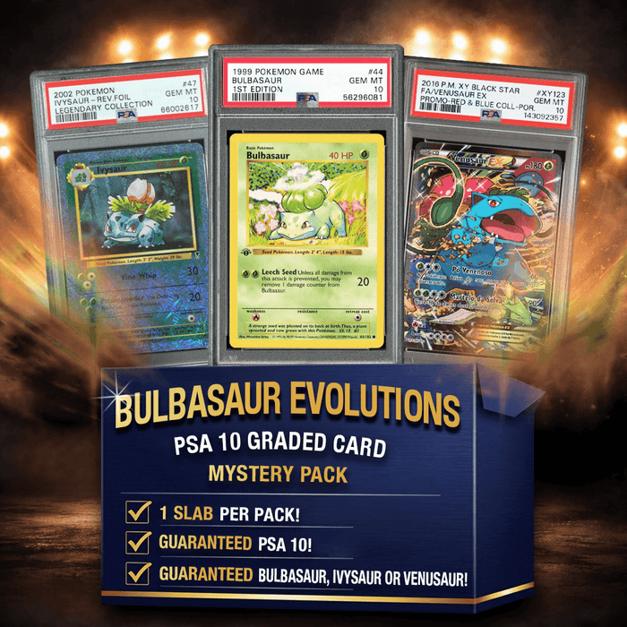 Bulbasaur/Ivysaur/Venusaur Evolutions PSA 10 Graded Pokémon Card Mystery Pack