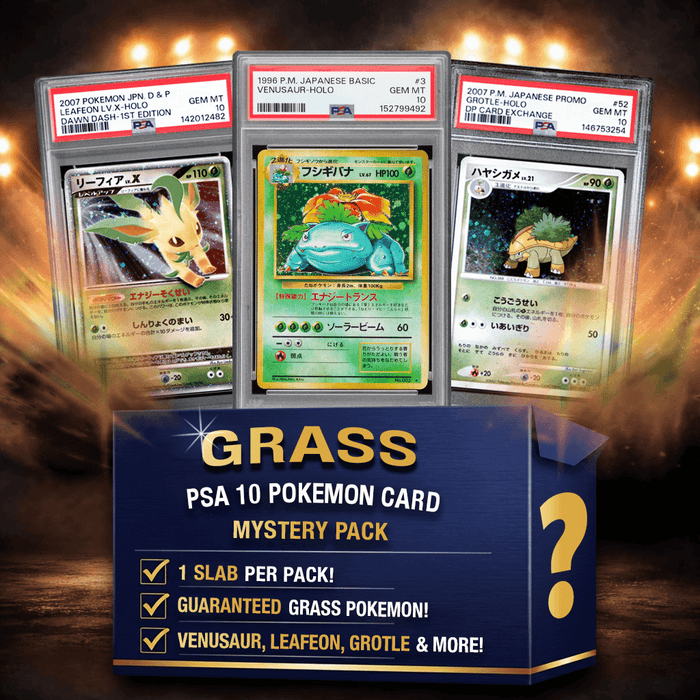 Grass Energy Type Pokémon PSA 10 Graded Card Mystery Pack