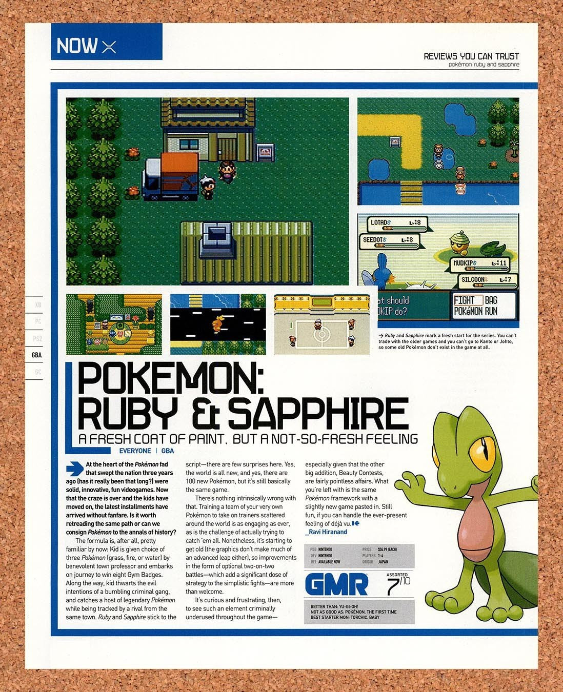 2003 Pokemon Ruby & Sapphire GBA Original Ad vr1