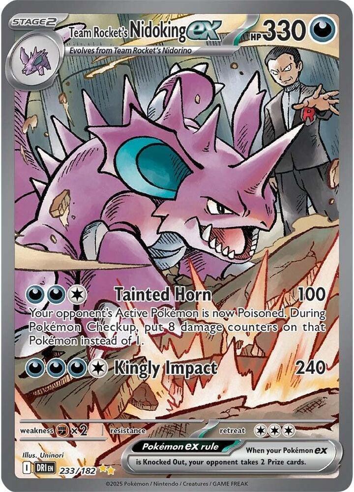 Team Rocket's Nidoking ex (233/182) — Scarlet & Violet: Destined Rivals