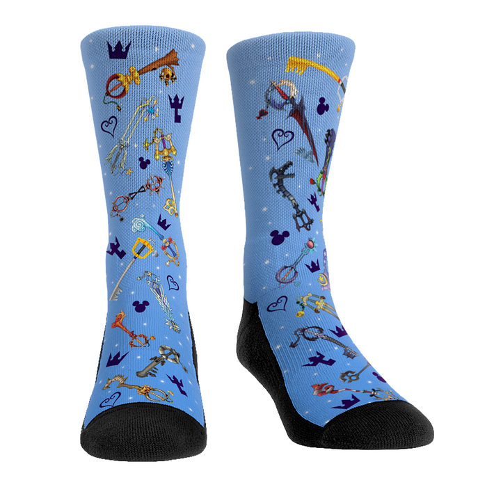Kingdom Hearts Keyblades All-Over Crew Socks