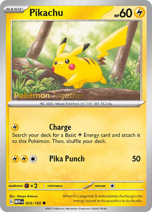 Pikachu (025/165) (PokePost Promo) — Scarlet & Violet: 151