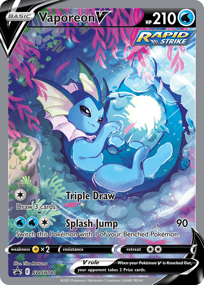 Vaporeon V SWSH181 Black Star Promo