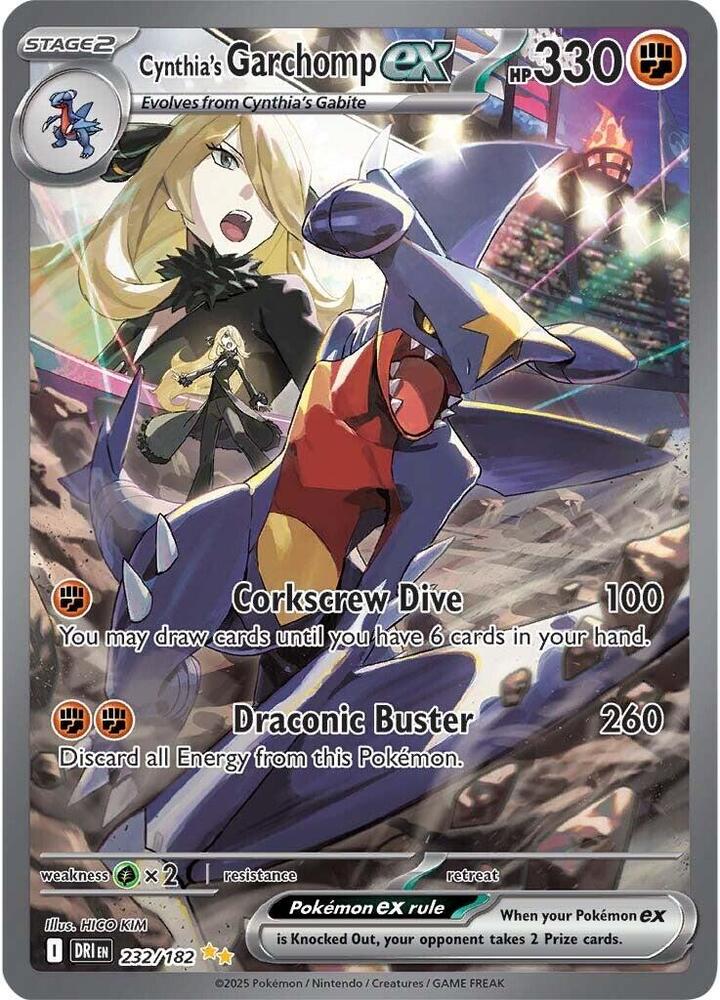 Cynthia's Garchomp ex (232/182) — Scarlet & Violet: Destined Rivals