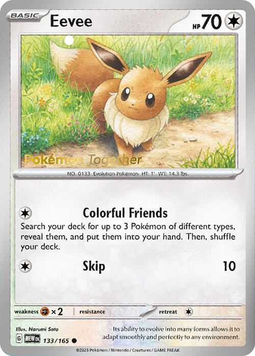 Eevee (133/165) (PokePost Promo) — Scarlet & Violet: 151